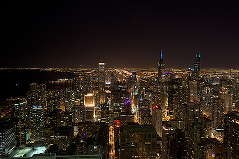 ジョン ハンコック センター 360chicagoの夜景 シカゴ