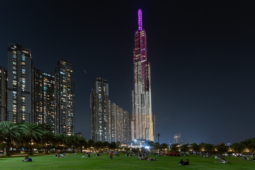 雰囲気抜群なビンホームズ・セントラルパークの夜景(ホーチミン)