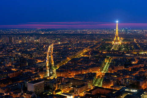 モンパルナスタワー(パリ)の夜景