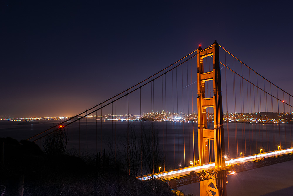 Beautifulsunset319　ゴールデンゲートブリッジの夜 Night view from Battery Spencer