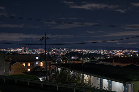 阿武山　登山ゲート近くの夜景