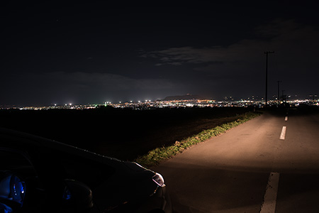 赤川桔梗線の夜景