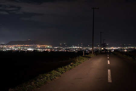 赤川桔梗線の夜景
