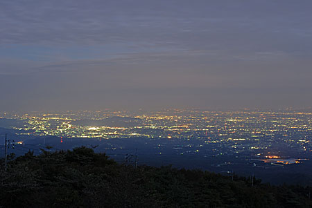 大パノラマ夜景展望台の夜景
