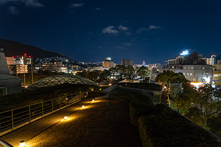 長崎原爆資料館 展望デッキの夜景