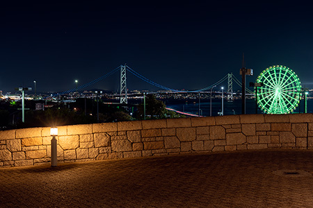 淡路ハイウエイオアシスの夜景