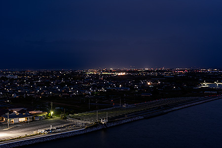 ベタ踏み坂（江島大橋）の夜景