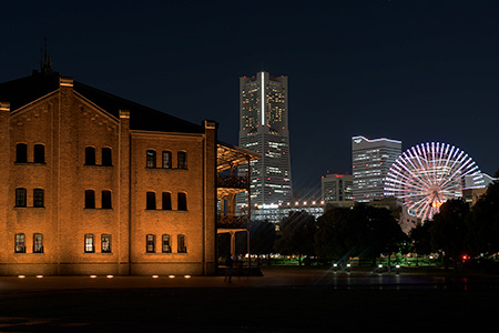 横浜赤レンガ倉庫の夜景