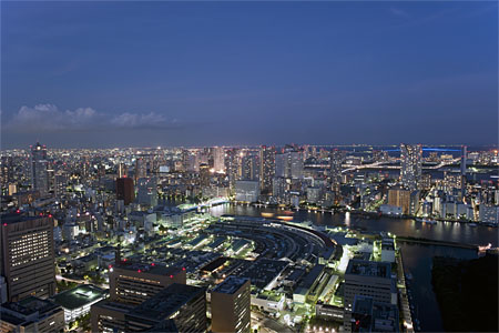 カレッタ汐留の夜景