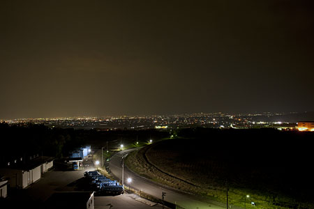 八尾中核工業団地展望台の夜景