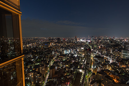 恵比寿ガーデンプレイスタワー　スカイラウンジの夜景