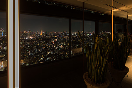 恵比寿ガーデンプレイスタワー　スカイラウンジの夜景