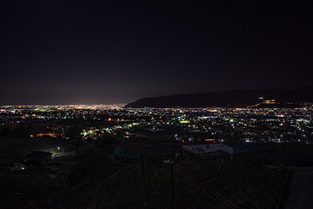 塩山フルーツライン 菱山の夜景