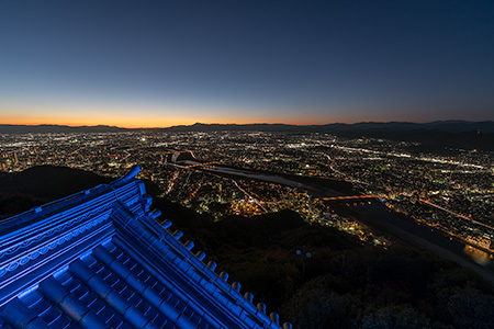 岐阜城天守閣の夜景
