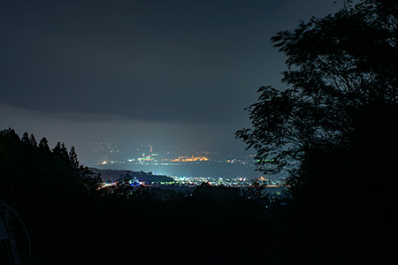 白山城跡展望所の夜景