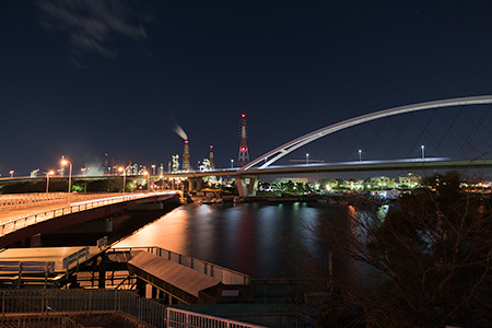 浜寺大橋東詰の夜景