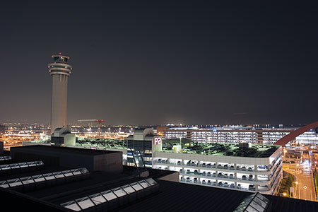 羽田空港 第1旅客ターミナル 展望デッキの夜景
