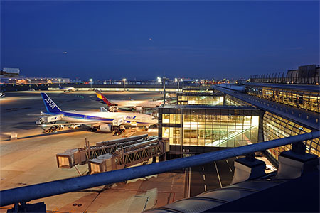 羽田空港 国際線ターミナル 展望デッキの夜景