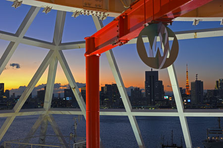 晴海客船ターミナル　展望台の夜景