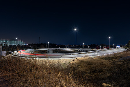 波志江PA（西行き）の夜景