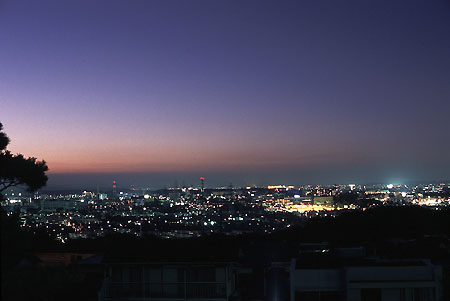 平山城址の夜景