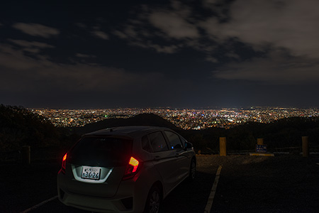 幌見峠展望駐車場の夜景
