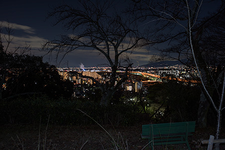 一望台　五月山ドライブウェイの夜景
