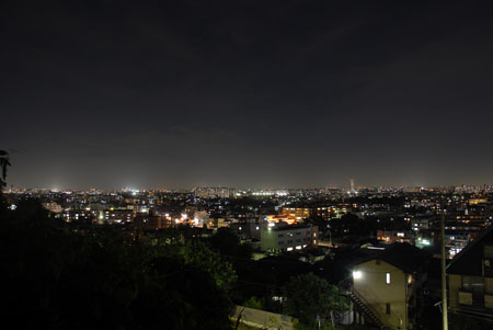 東生田緑地の夜景