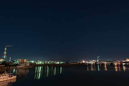 稲葉水門の夜景