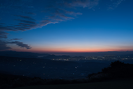 滝知山展望台フライトエリア　伊豆スカイラインの夜景