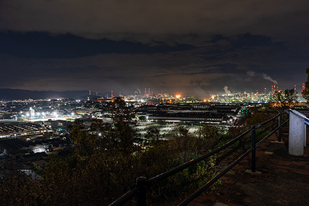 亀島山花と緑の丘公園の夜景