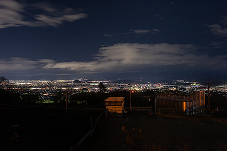 葛城山ロープウエイ　登山口の夜景