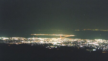 葛城山展望台の夜景