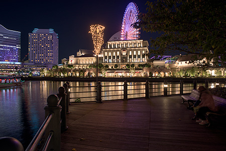 汽車道の夜景