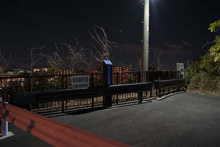 古沢こもれびの杜緑地の夜景