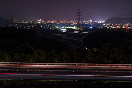 梢山工業団地 展望台の夜景
