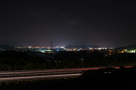 梢山工業団地 展望台の夜景