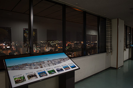 熊本市役所 14階展望ロビーの夜景