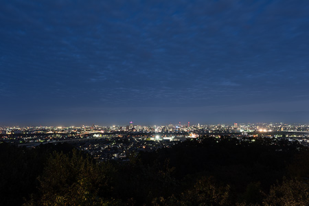 呉羽山公園展望台(立山あおぐ特等席)の夜景