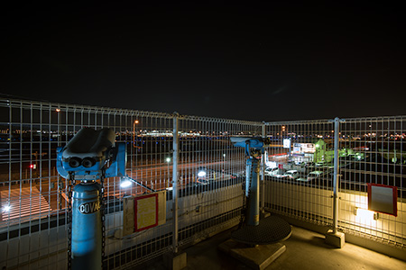 牧のうどん（空港店）展望台の夜景