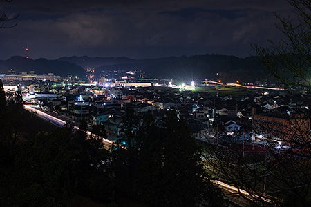 丸子山公園　展望台の夜景
