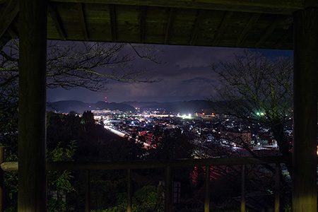 丸子山公園　展望台の夜景