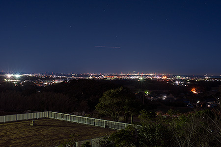 地球の丸く見える丘展望館の夜景