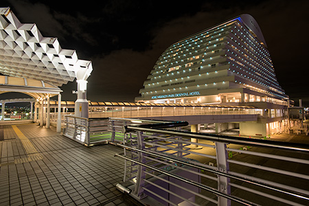 神戸メリケンパーク オリエンタルホテル付近の夜景