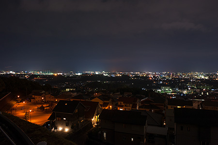 立田もえぎ台 堂ノ前公園上の夜景