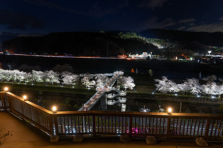 船岡城址公園　樅ノ木は残った展望デッキの夜景