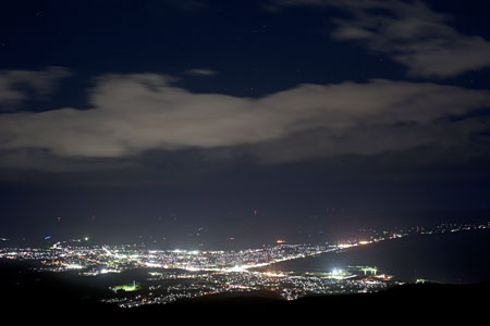 むつ湾展望台の夜景
