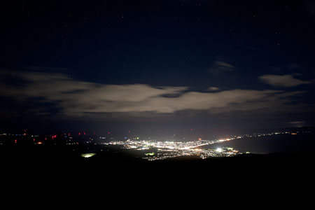 むつ湾展望台の夜景