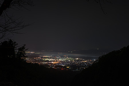 七尾城跡の夜景