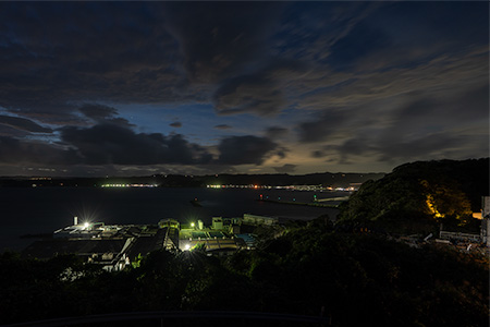 旧鳴海荘跡地（植村記念公園）の夜景